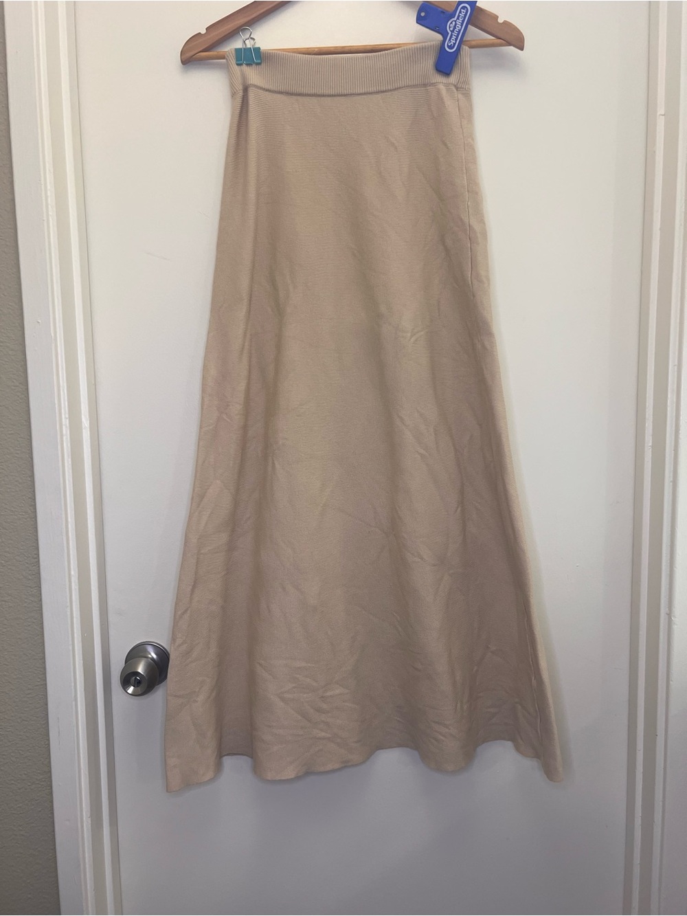 Lichi Beige Knit full Maxi Skirt XS - Minimalist style